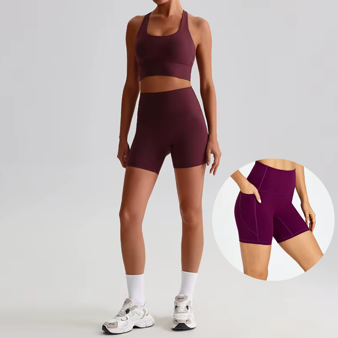 Amanda Shorts with pockets and top set