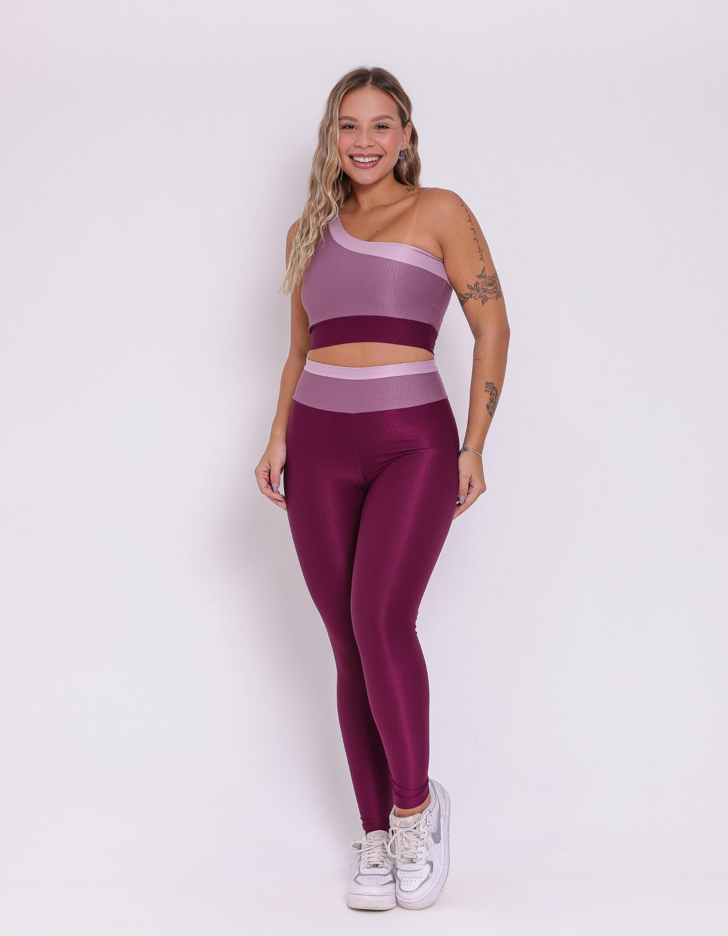 Thai 2-Piece Leggings & Tricolor Top Set - Glow Collection