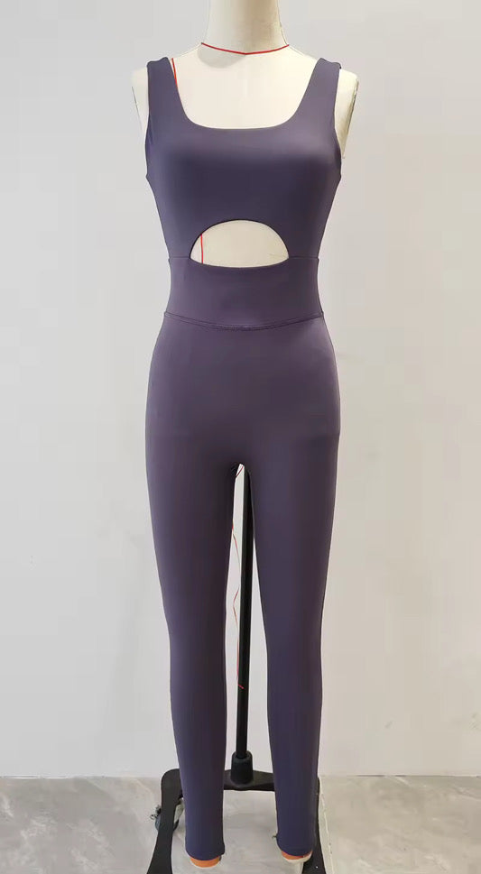 Onesie Jumpsuit Waist Cutout