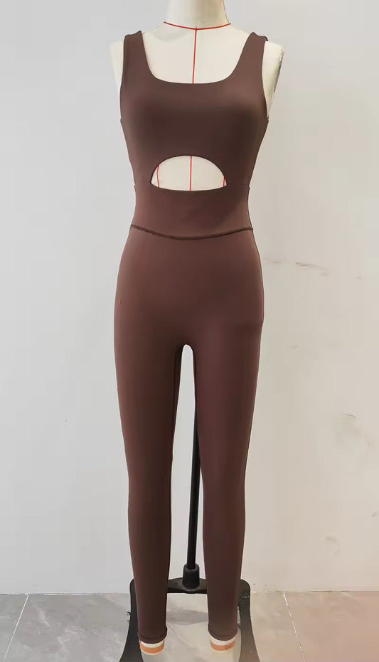 Onesie Jumpsuit Waist Cutout